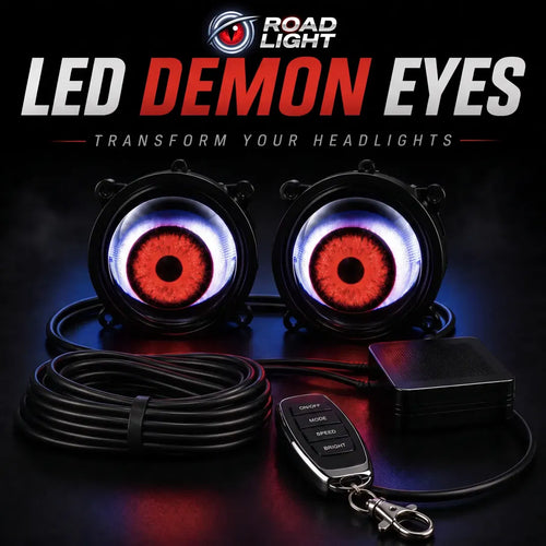 Road Light LED Demon Eyes headlight kit hero shot